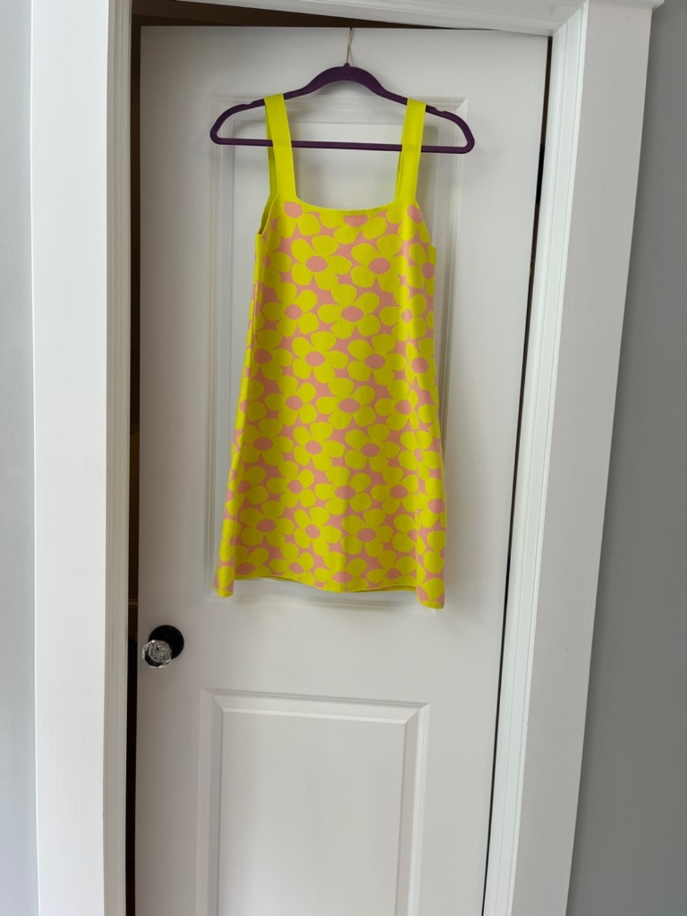 Zara Yellow and Pink Floral Mini Shift Dress